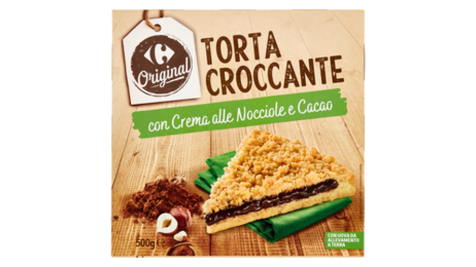 Carrefour Torta croccante con crema alle nocciole e cacao