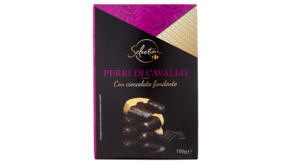Carrefour Selection Ferri di cavallo con cioccolato fondente