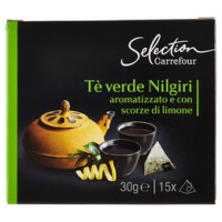Carrefour Selection Tè verde Nilgiri aromatizzato e con scorze di limone