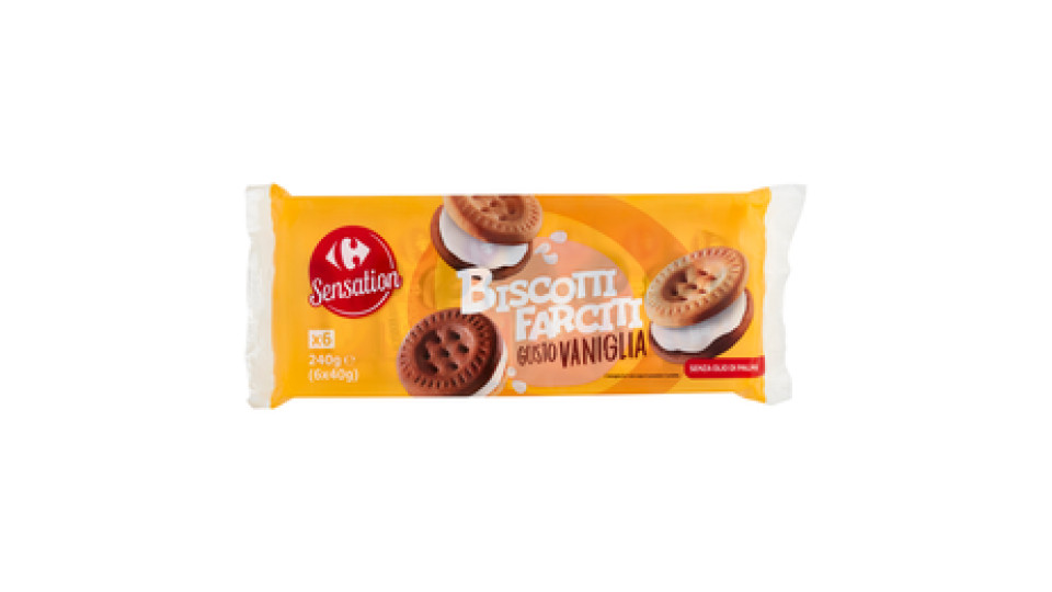 Carrefour Biscotti Farciti Gusto Vaniglia