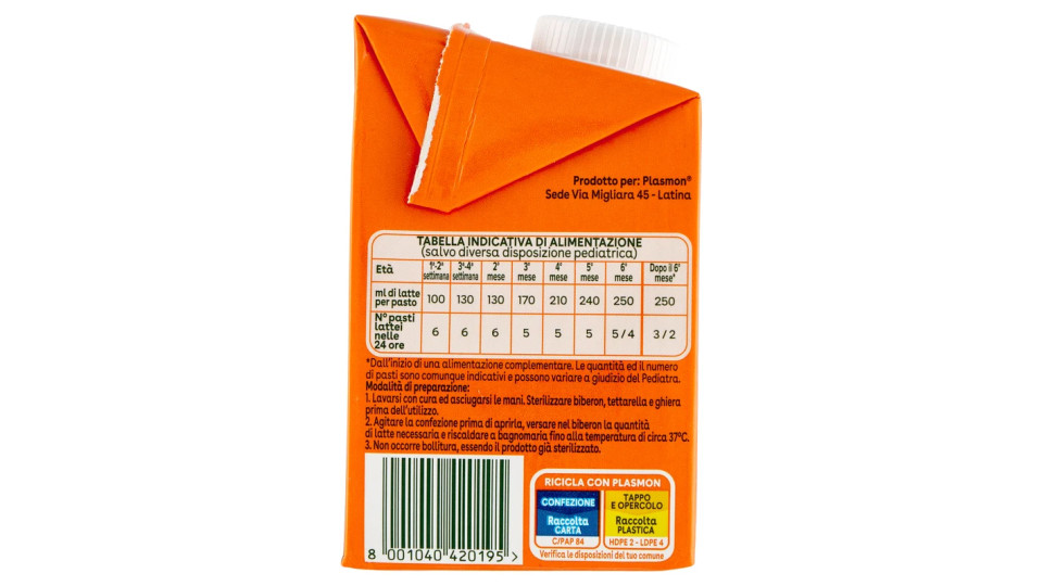 Plasmon nutrimune 1 Latte per Lattanti
