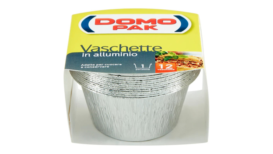 Domopak Vaschette in alluminio 1 porzione