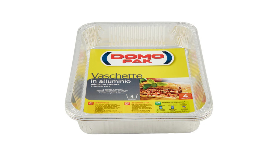 Domopak Vaschette in alluminio 12 porzioni