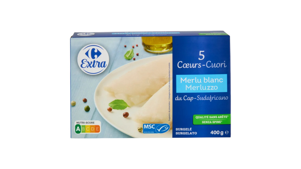 Carrefour Cuori di Merluzzo Sudafricano Surgelato 5 pezzi