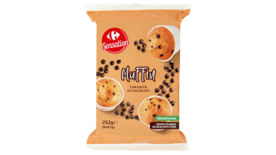 Carrefour Muffin al Cacao con gocce di cioccolato