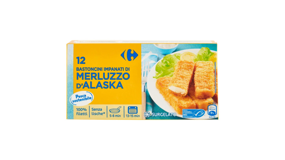 Carrefour Bastoncini di merluzzo impanati Surgelato