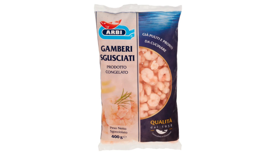 Arbi Mazzancolle Tropicali Prodotto Congelato