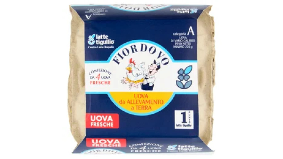 latte tigullio Fiordovo Uova da Allevamento a Terra 6 Uova Fresche