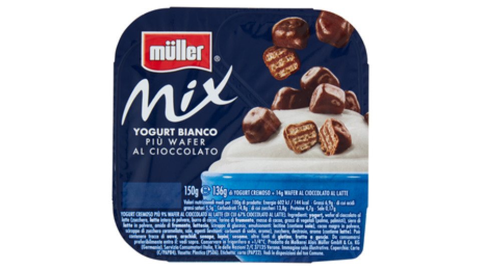 Yogurt Bianco Più Cialdine al Cioccolato