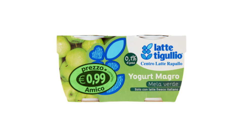 latte tigullio Yogurt Magro Mela verde