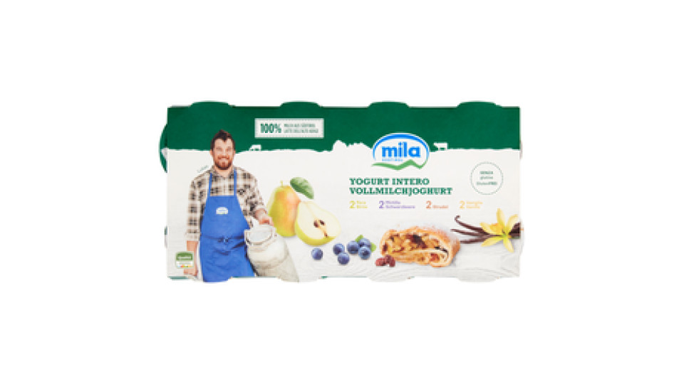 Mila Yogurt intero strudel - vaniglia - mirtillo nero - pera