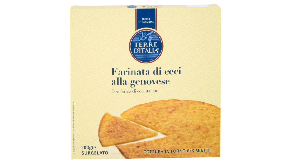 Terre d'Italia Farinata alla genovese di ceci cotta in forno e surgelata