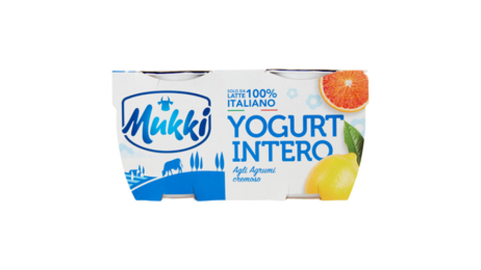 Mukki solo da latte 100% toscano yogurt intero agli Agrumi cremoso