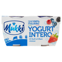 Mukki solo da latte 100% toscano yogurt intero ai Frutti di Bosco cremoso