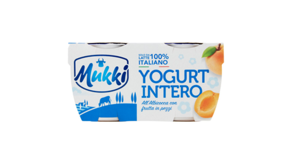 Mukki solo da latte 100% toscano yogurt intero all'Ananas frutta in pezzi