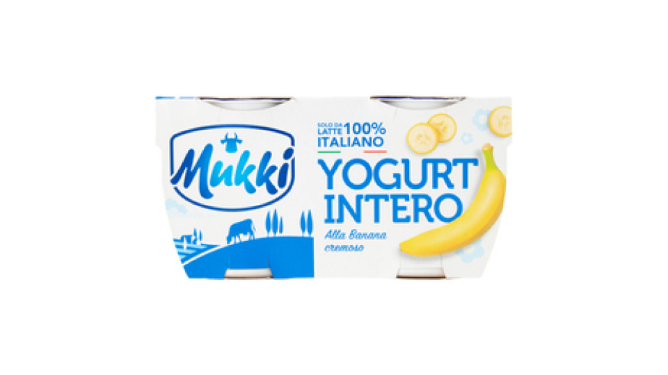 Mukki solo da latte 100% toscano yogurt intero alla Banana cremoso