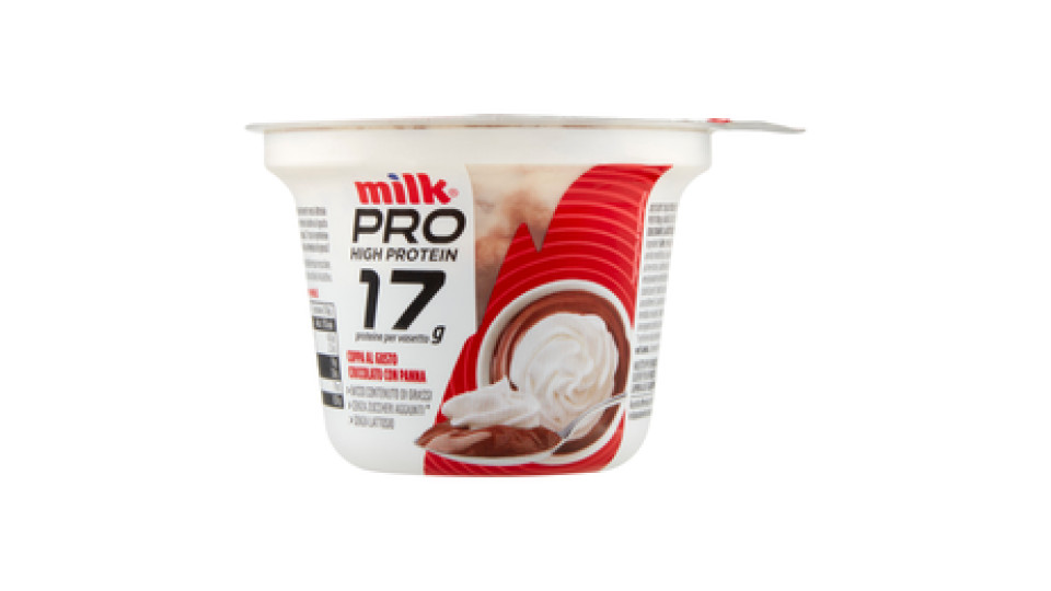Milk Pro High Protein 17g Coppa al gusto Cioccolato con Panna 170 g