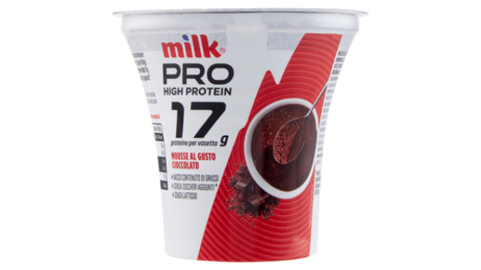 Milk Pro High Protein 17g Mousse al Gusto Cioccolato 170 g