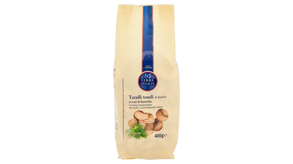 Terre d'Italia Taralli tondi di Barletta all'olio di oliva (16%) e semi di finocchio
