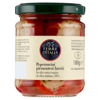 Terre d'Italia Peperoncini piemontesi farciti in olio extra vergine di oliva (28%)