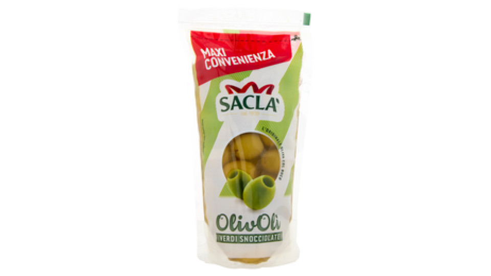 Saclà - Olivolì, Olive Verdi Snocciolate, in Salamoia