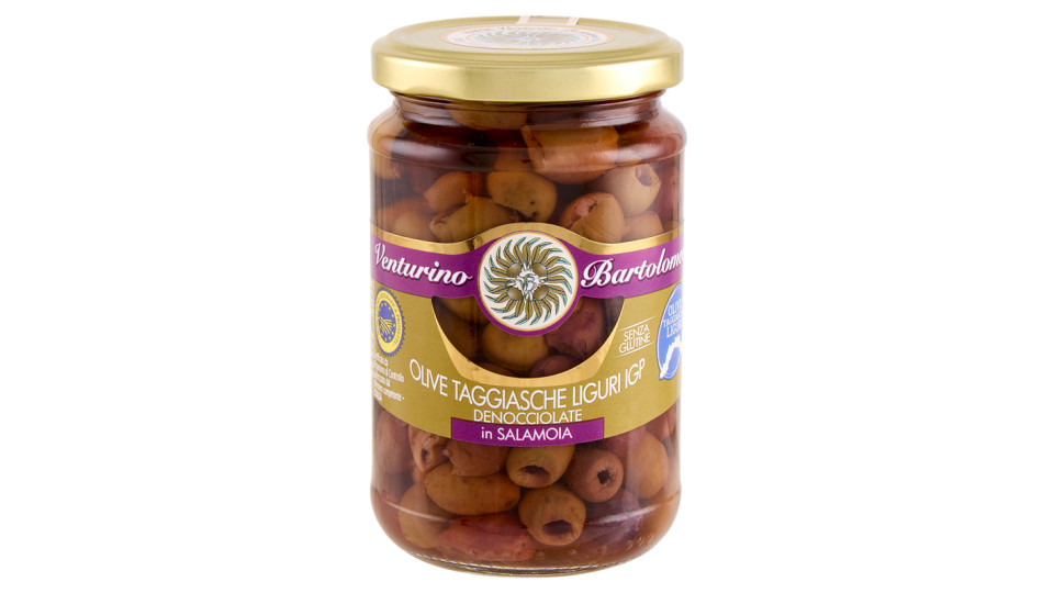 Venturino Bartolomeo Olive Taggiasche Liguri IGP Denocciolate in Salamoia 290 g