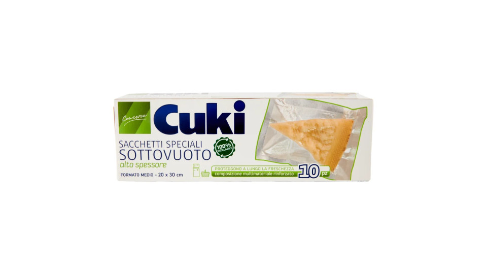 Cuki Conserva Sacchetti speciali Sottovuoto (20 x 30 cm