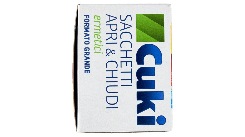 Cuki Conserva Sacchetti Apri & Chiudi ermetici grandi (10 pezzi - 3L - 27 x