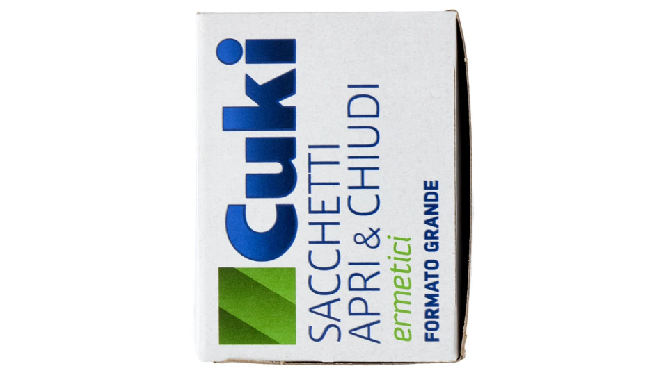 Cuki Conserva Sacchetti Apri & Chiudi ermetici grandi (10 pezzi - 3L - 27 x