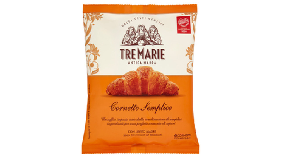 Tre Marie, cornetto semplice senza farcitura surgelato