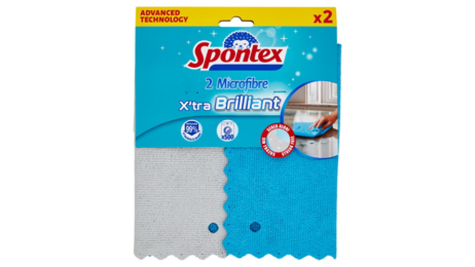 Spontex Microfibre X'tra Brilliant x2