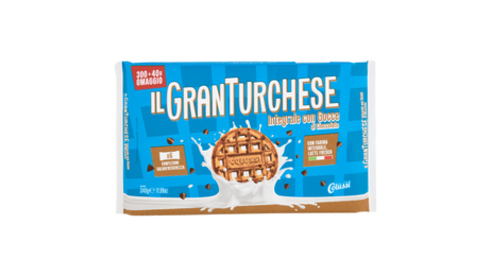Colussi il GranTurchese Integrale con Gocce di Cioccolato 340 g