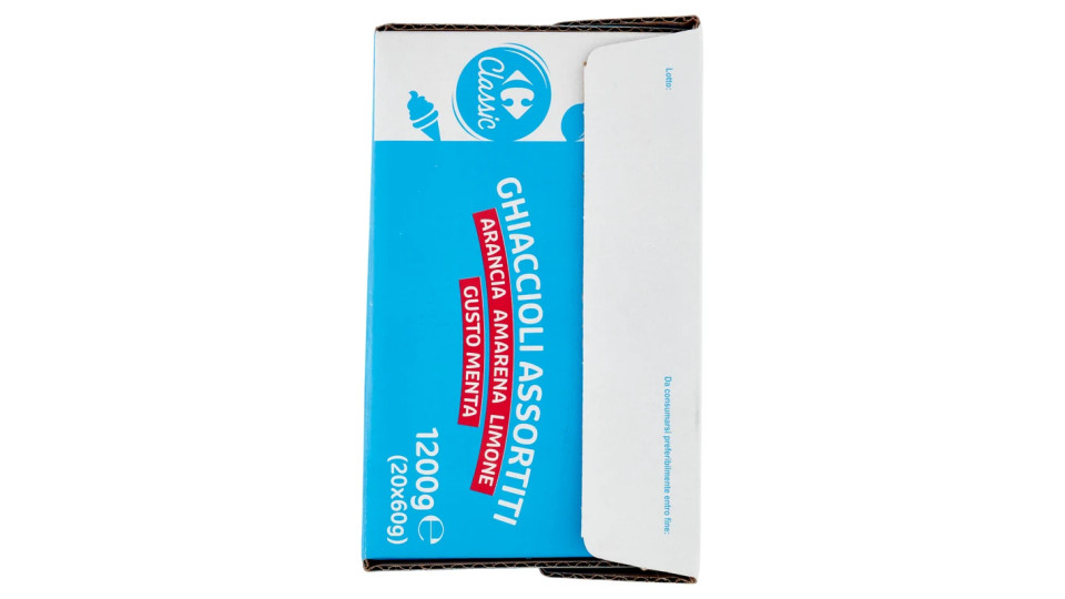 Carrefour Ghiaccioli Assortiti amarena, arancia, gusto menta, limone