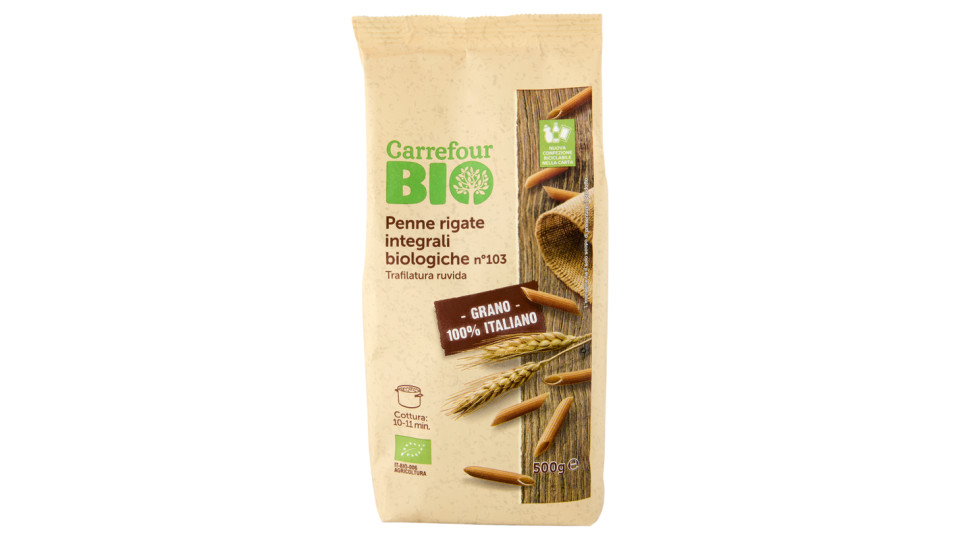 Carrefour Bio Penne rigate integrali n°19