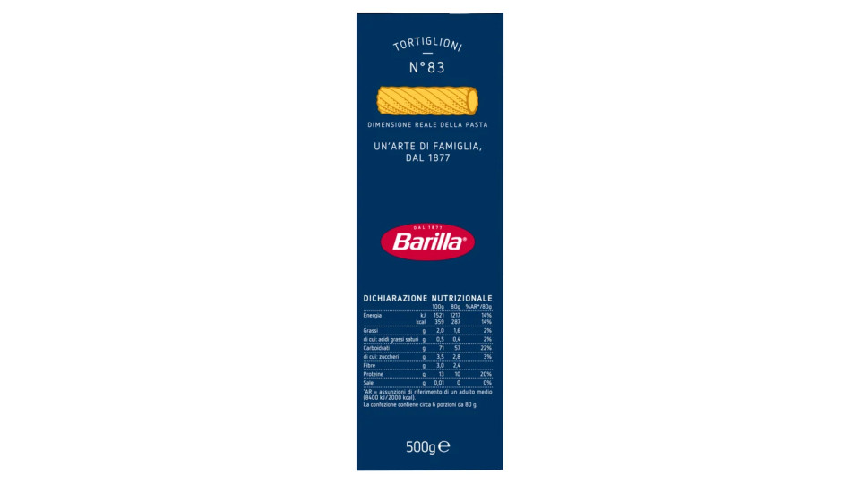 Barilla Tortiglioni n.83