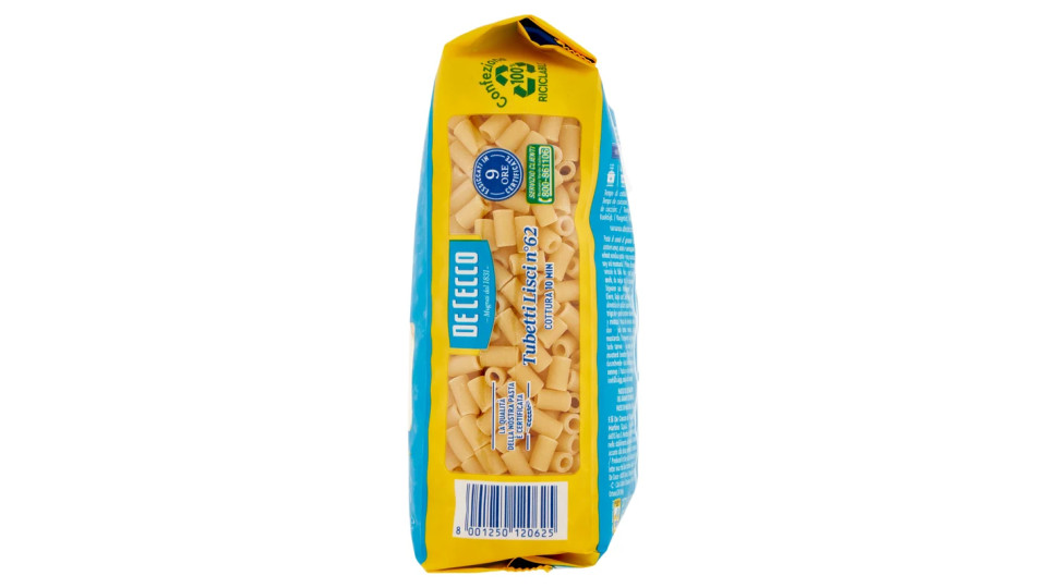 De Cecco Tubetti lisci n° 62