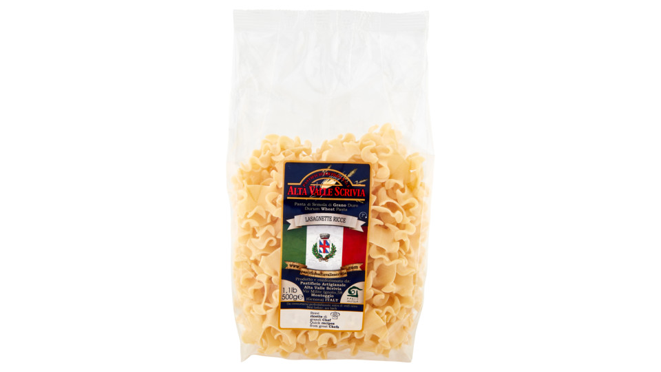 Pastificio Artigianale Alta Valle Scrivia Pasta di semola di grano duro "Lasagnette Ricce"