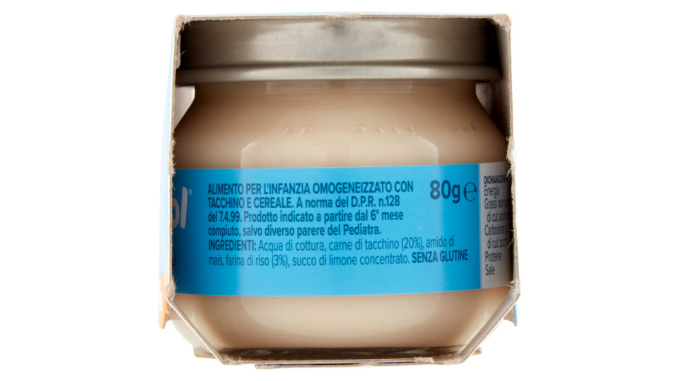 Nipiol Tacchino Omogeneizzato con tacchino e cereale