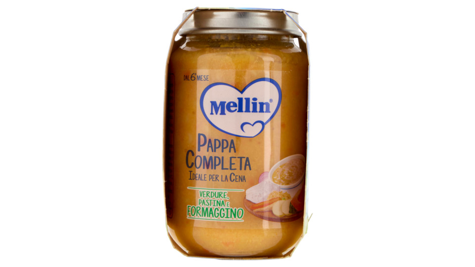 Mellin Pappa Completa Verdure, Pastina e Formaggino