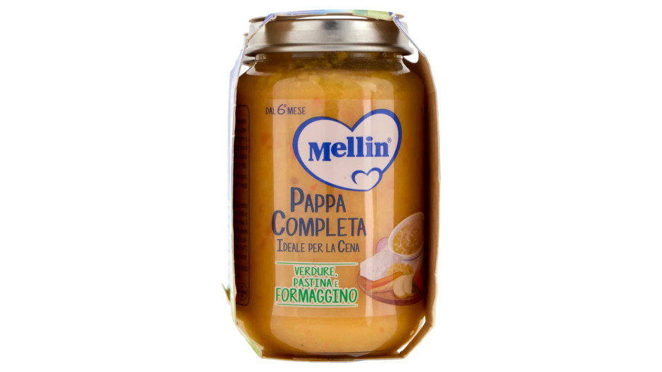 Mellin Pappa Completa Verdure, Pastina e Formaggino