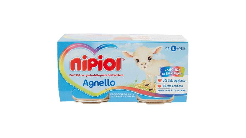 nipiol Agnello Omogeneizzato con agnello e cereale