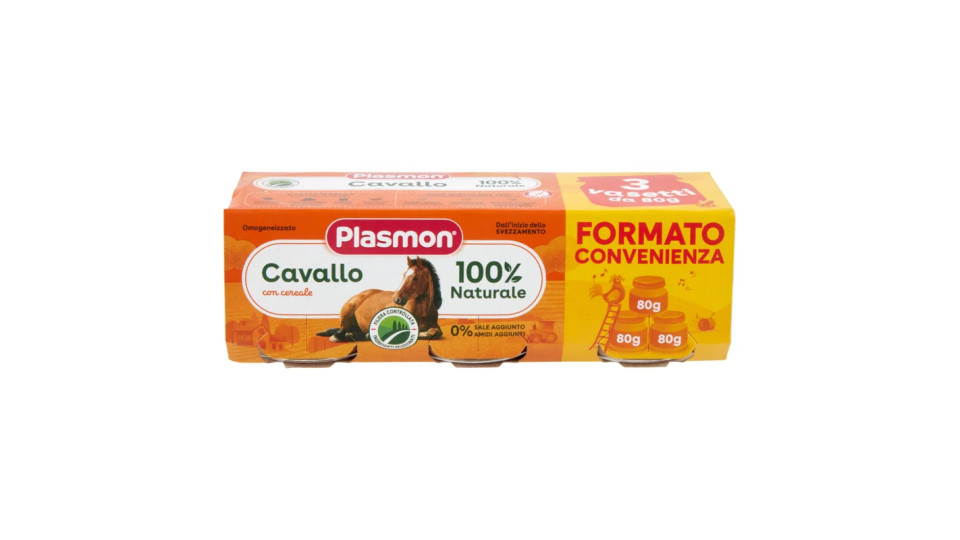 Plasmon Cavallo Omogeneizzato con cavallo e cereale