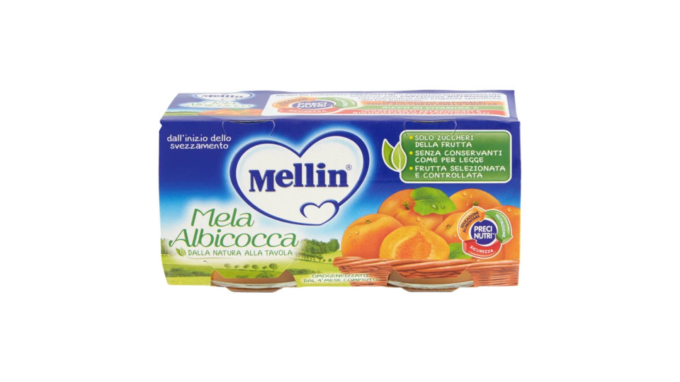 Mellin Albicocca Banana Mela omogeneizzato