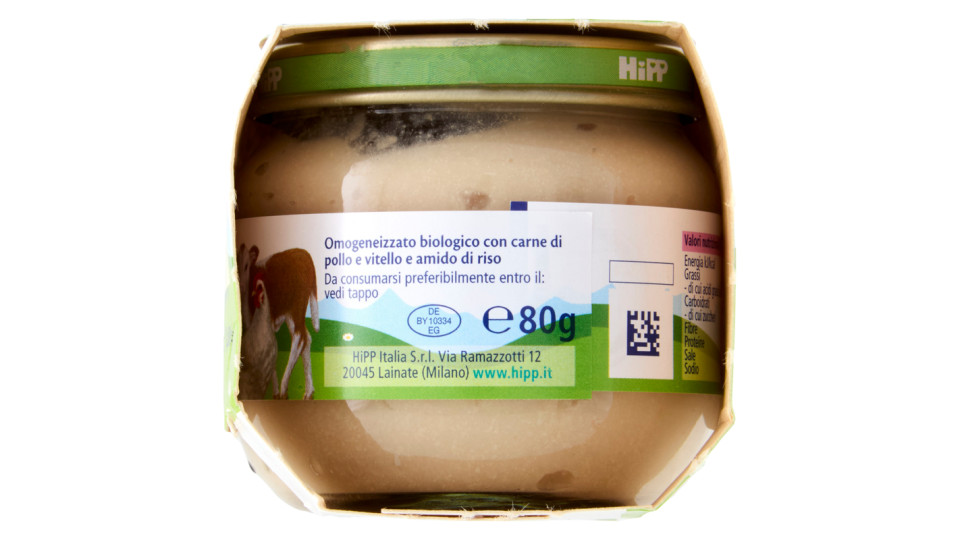 HiPP Biologico Omogeneizzato con Carne Pollo e vitello