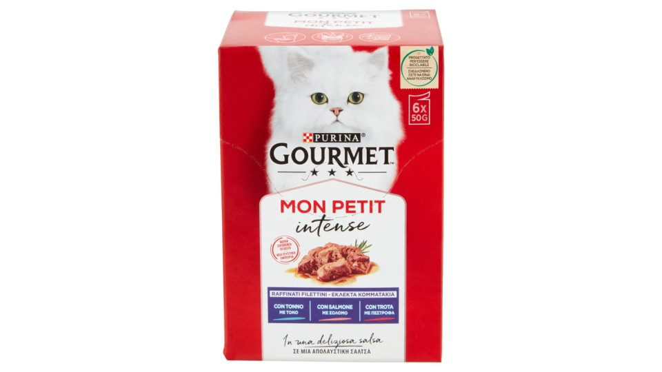 PURINA GOURMET Mon Petit Gatto scelta irresistibili ricette con tonno, salmone e trota busta