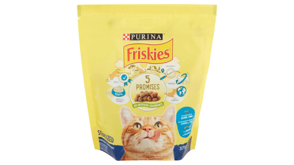 PURINA FRISKIES Gatto Crocchette Crock & Soft con Salmone, Tonno e Verdure aggiunte