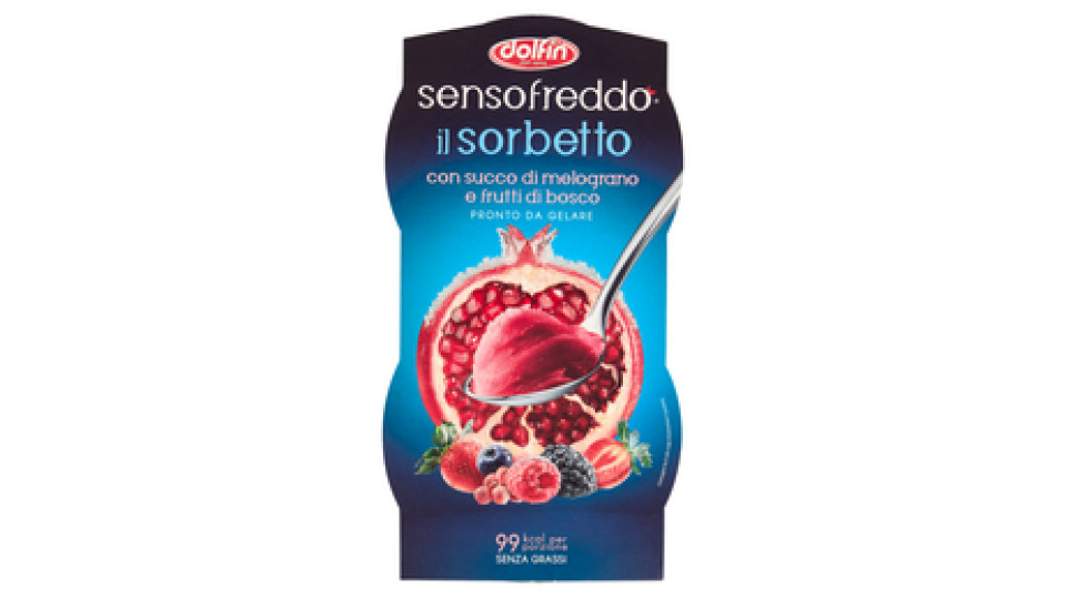 dolfin sensofreddo il sorbetto con succo di melograno e frutti di bosco