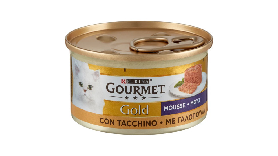PURINA GOURMET Gold Gatto Mousse con Tacchino lattina