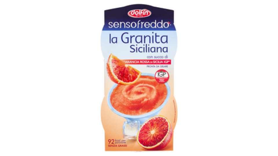 dolfin sensofreddo la Granita siciliana con succo di agrumi di Sicilia