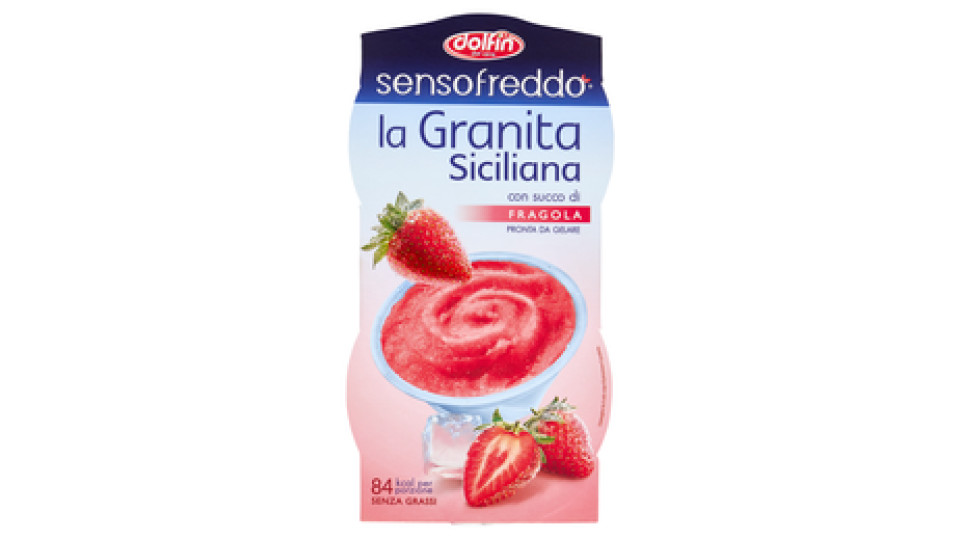 dolfin sensofreddo la Granita siciliana con succo di fragola
